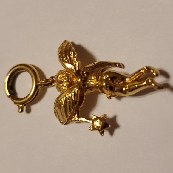 KIRK'S FOLLY Charm,Goldtone,Stamped,(behind star)4” size, EUC, Pixie Collection - Picture 2 of 4